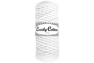 Lovely Cottons Biały 3 mm pleciony 100m