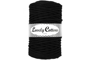 Lovely Cottons Czarny 5 mm pleciony 100m