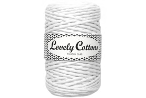 Lovely Cottons Biały 3 mm skręcany 100m
