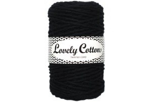 Lovely Cottons Czarny 3 mm skręcany 100m
