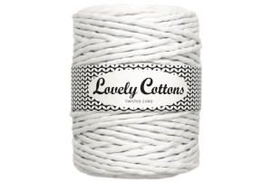 Lovely Cottons Biały 5 mm skręcany 100m 