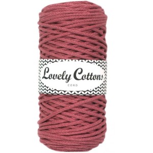 Lovely Cottons Brudny róż 3 mm pleciony 100m