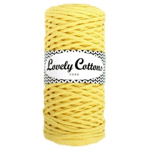 Lovely Cottons Jasny żółty 3 mm pleciony 100m 