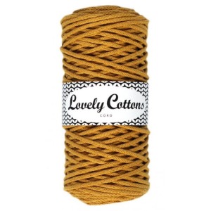 Lovely Cottons Musztardowy 3 mm pleciony 100m