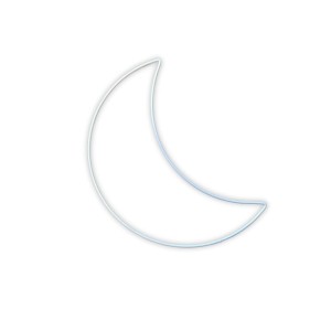 Obręcz metalowa Księżyc Biały ø 21 cm - ø 30 cm