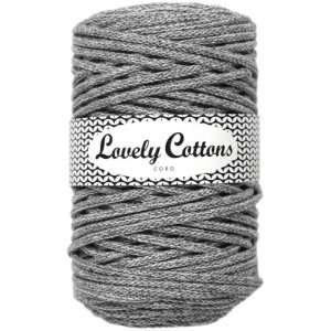 Lovely Cottons Szary Melanż 5 mm pleciony 100m