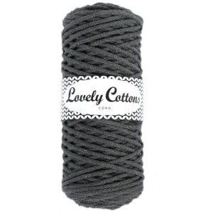 Lovely Cottons Grafitowy 3 mm pleciony 100m