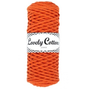 Lovely Cottons Pomarańczowy 3 mm pleciony 100m