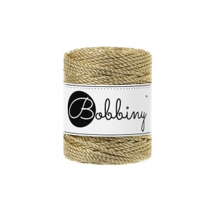 Bobbiny Metaliczne złoto 3 mm (3PLY)
