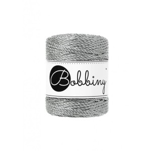 Bobbiny Metaliczne srebro 3 mm (3PLY)