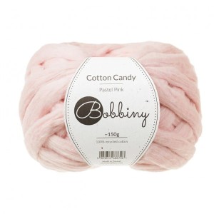 Czesanka bawełniana Bobbiny Cotton Candy Pastelowy Róż 150g 