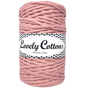 Lovely Cottons Pudrowy różowy 3 mm skręcany 100m