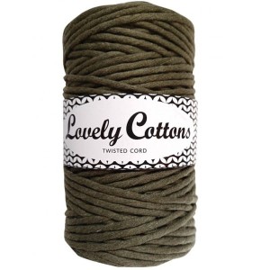 Lovely Cottons Oliwka Ciemna 3 mm skręcany 100m