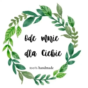 Naklejki  do rękodzieła "Ode mnie dla Ciebie - 100% handmade"