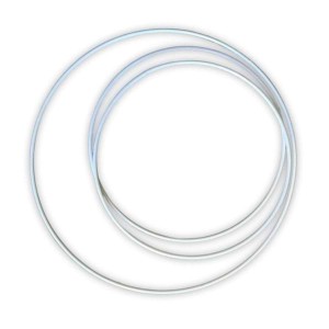 Obręcz metalowa Biała ø 10 cm- ø 35 cm 