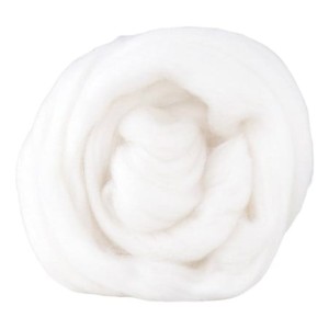 Wełna czesankowa Biała - Śnieżna (50g - 100g)