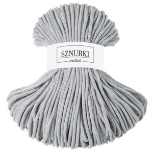 Sznurki Outlet Pleciony 5mm 100m Jasny Szary