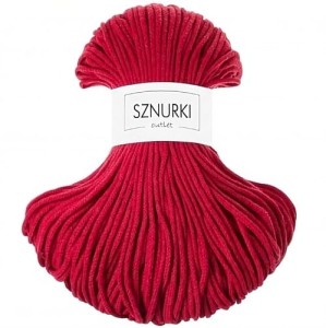 Sznurki Outlet Pleciony 3mm 100m Czerwony