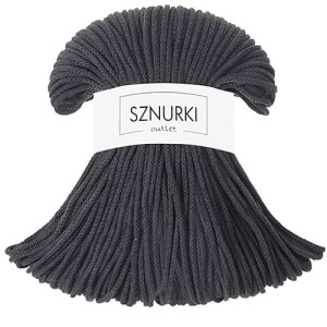 Sznurki Outlet Pleciony 3mm 100m Grafitowy