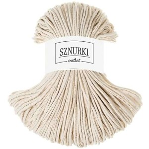 Sznurki Outlet Pleciony 3mm 100m Naturalne złoto