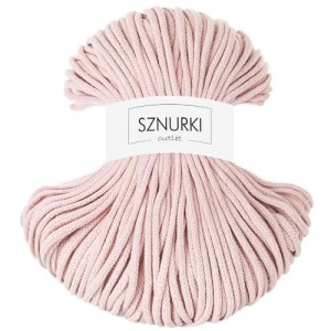 Sznurki Outlet Pleciony 5mm 100m Pastelowy róż