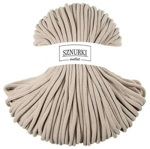 Sznurki Outlet Pleciony 9mm 100m Beżowy