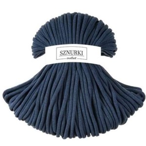 Sznurki Outlet Pleciony 9mm 100m Jeansowy