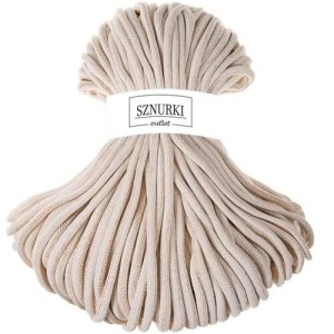 Sznurki Outlet Pleciony 9mm 100m Naturalne złoto
