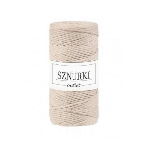 Sznurki Outlet Skręcany 3mm 100m Beżowy