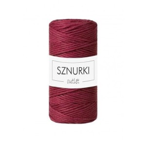 Sznurki Outlet Skręcany 3mm 100m Czerwone wino