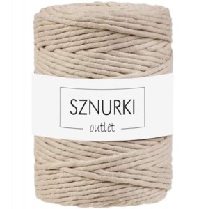 Sznurki Outlet Skręcany 5mm 100m Beżowy