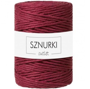 Sznurki Outlet Skręcany 5mm 100m Czerwone Wino