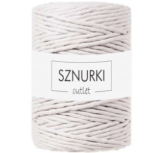 Sznurki Outlet Skręcany 5mm 100m Księżycowy