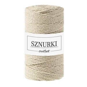 Sznurki Outlet 3PLY 3mm 100m Beżowy