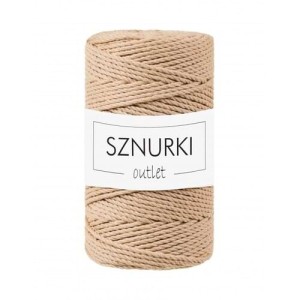 Sznurki Outlet 3PLY 3mm 100m Biszkoptowy