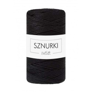 Sznurki Outlet 3PLY 3mm 100m Czarny