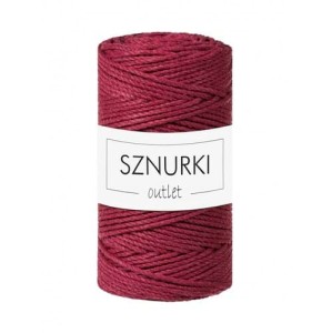 Sznurki Outlet 3PLY 3mm 100m Czerwone wino