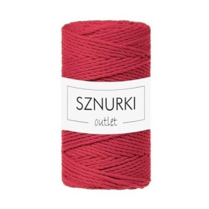 Sznurki Outlet 3PLY 3mm 100m Czerwony