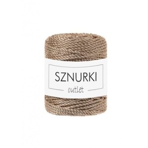 Sznurki Outlet 3PLY 3mm 50m Metaliczny szampański