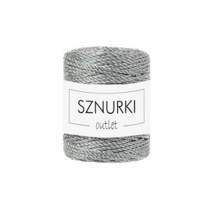 Sznurki Outlet 3PLY 3mm 50m Metaliczny srebrny