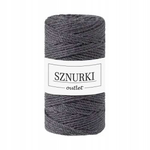 Sznurki Outlet 3PLY 3mm 100m Grafitowy