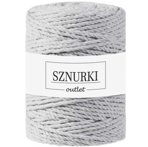 Sznurki Outlet 3PLY 5mm 100m Jasny Szary