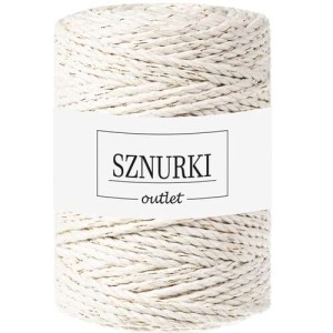 Sznurki Outlet 3PLY 5mm 100m Naturalne Złoto