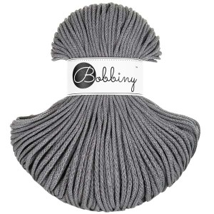 Bobbiny Ciemny szary 3mm (pleciony)