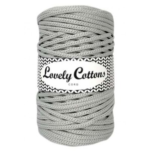 Lovely Cottons Sznurek Poliestrowy 5mm 100m Jasny szary