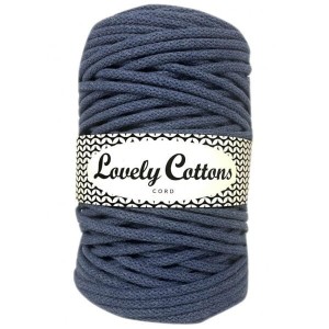 Lovely Cottons Sznurek pleciony 5mm 100m Jeans Ciemny