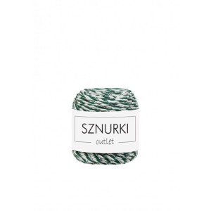 Sznurki Outlet 3PLY 1,5mm 15m Świąteczne Zielone Srebro