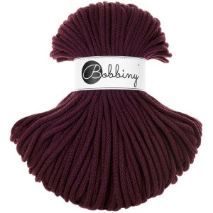 Bobbiny Burgundowy 5mm (pleciony)