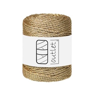 Sznurki Outlet 3PLY 3mm 50m Satynowy Złoty