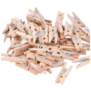 Drewniane Spinacze Mini Klamerki 50 szt.